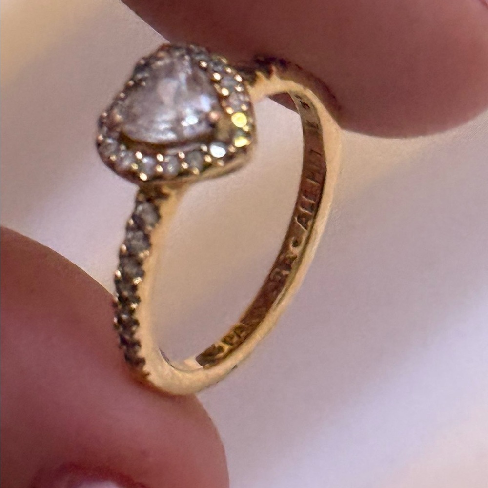 Pandora elevated heart ring